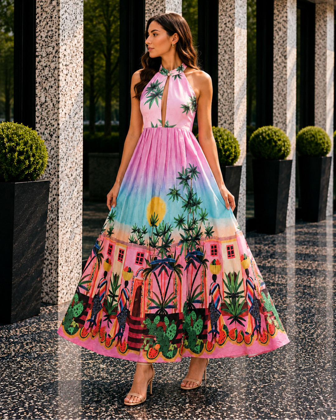 Tropical Sunset Maxi Dress