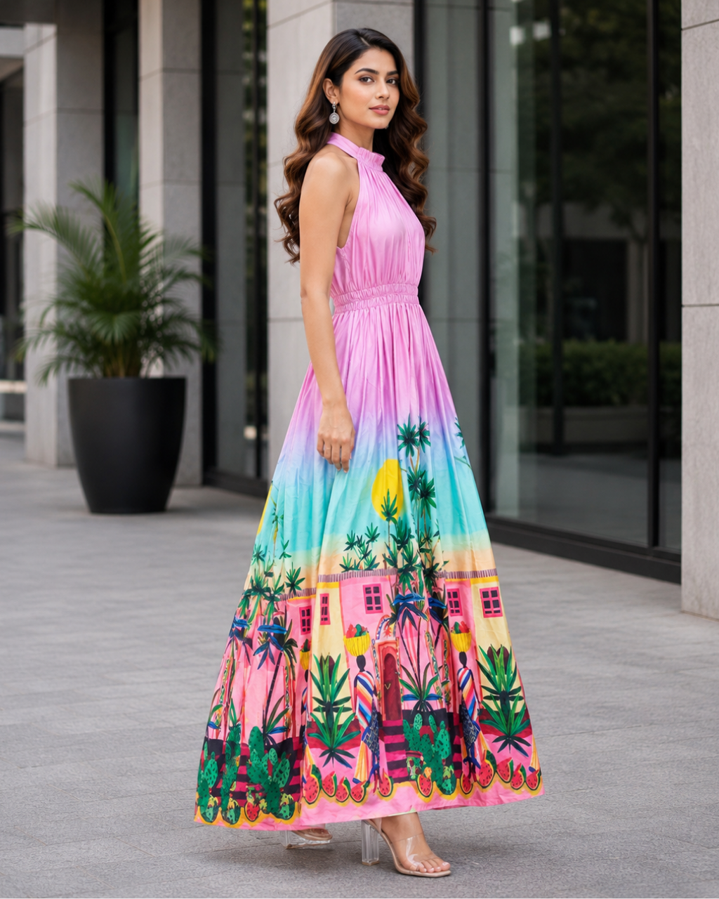 Tropical Sunset Maxi Dress