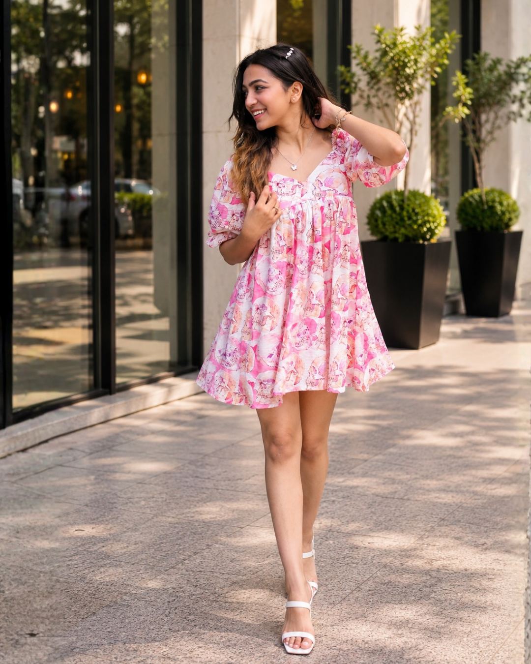 Mira Bloom Mini Dress