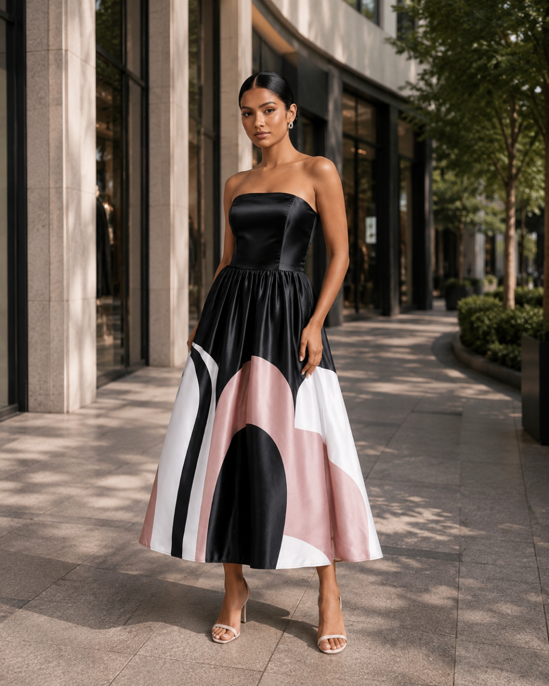 Midnight Satin Gown