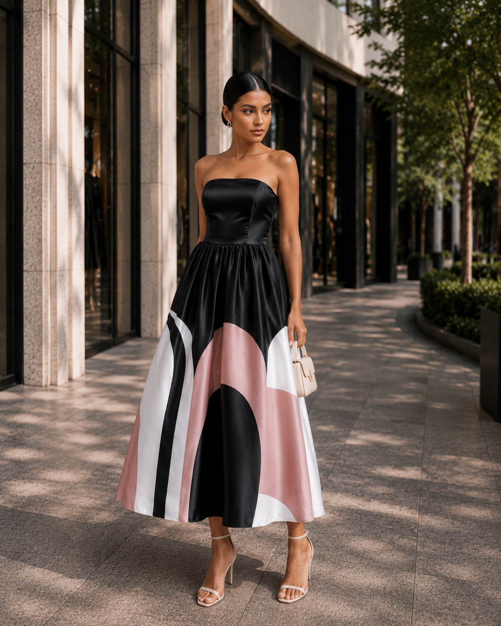Midnight Satin Gown
