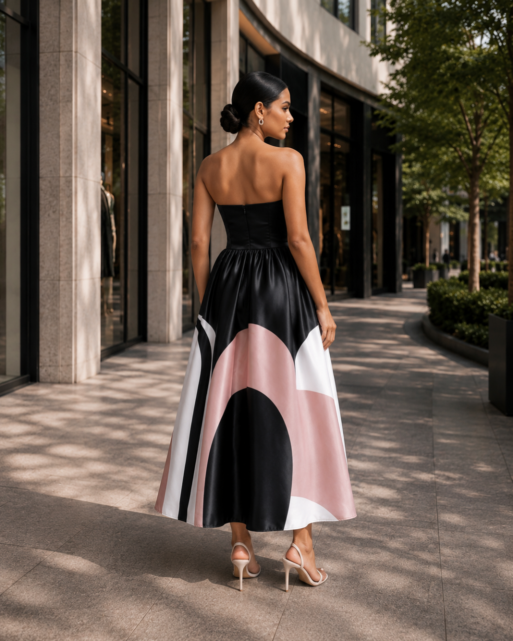 Midnight Satin Gown