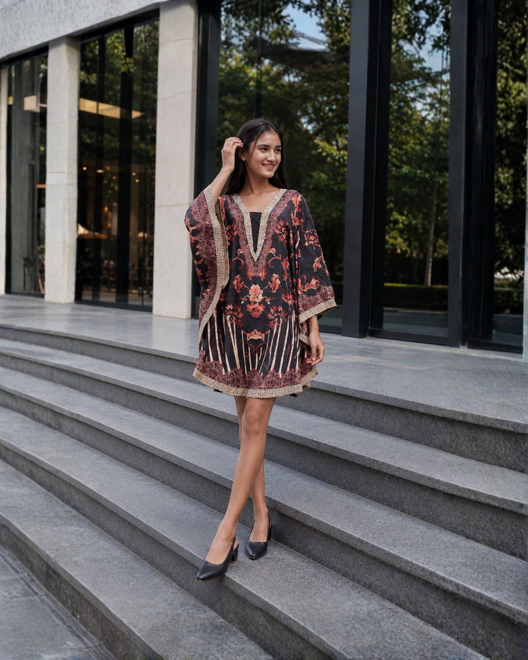 Midnight Bloom Kaftan