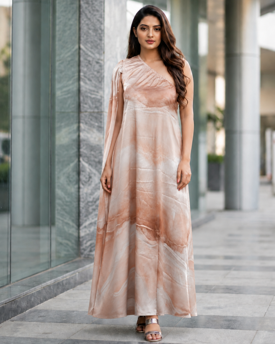 Satin Drape Dress