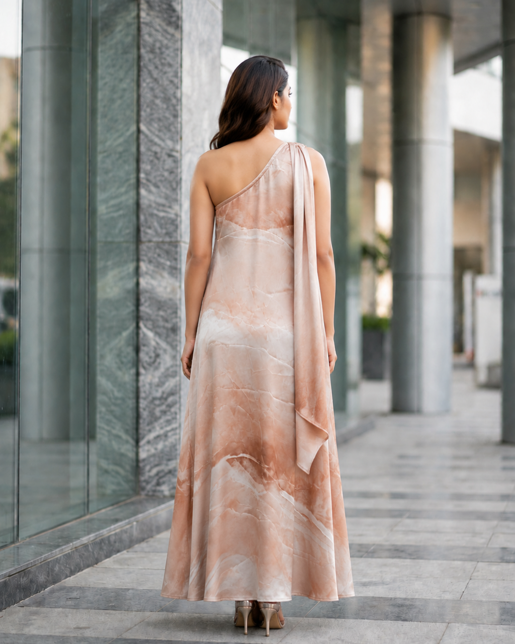 Satin Drape Dress