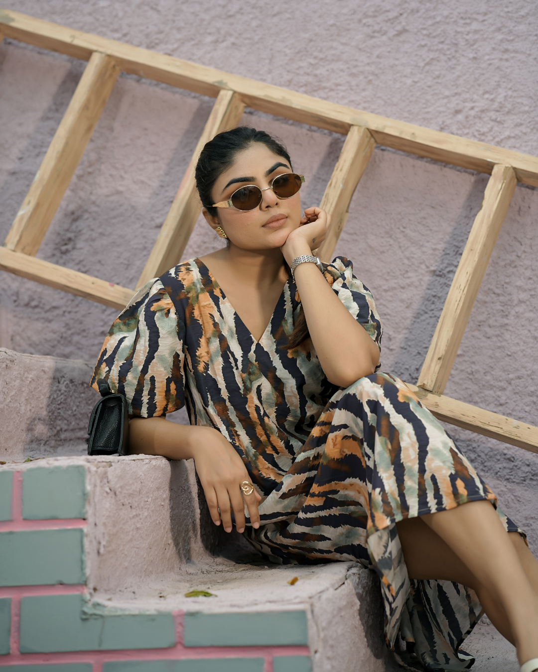 Wild Essence Printed Midi Dress
