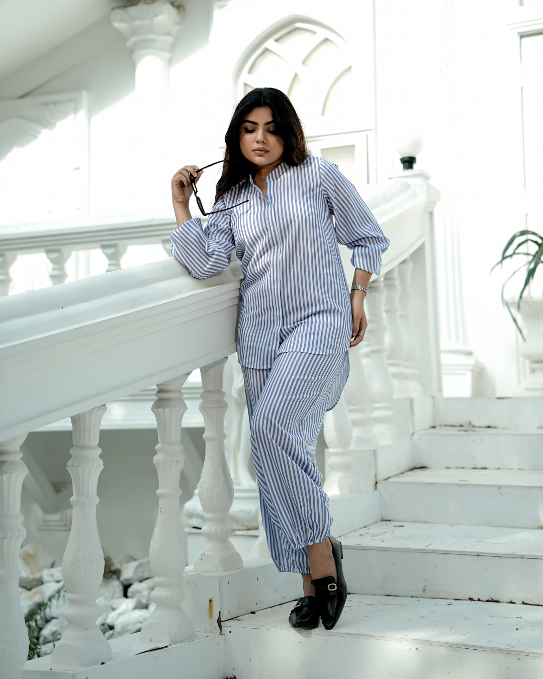 Blue Stripe Co-Ord Set