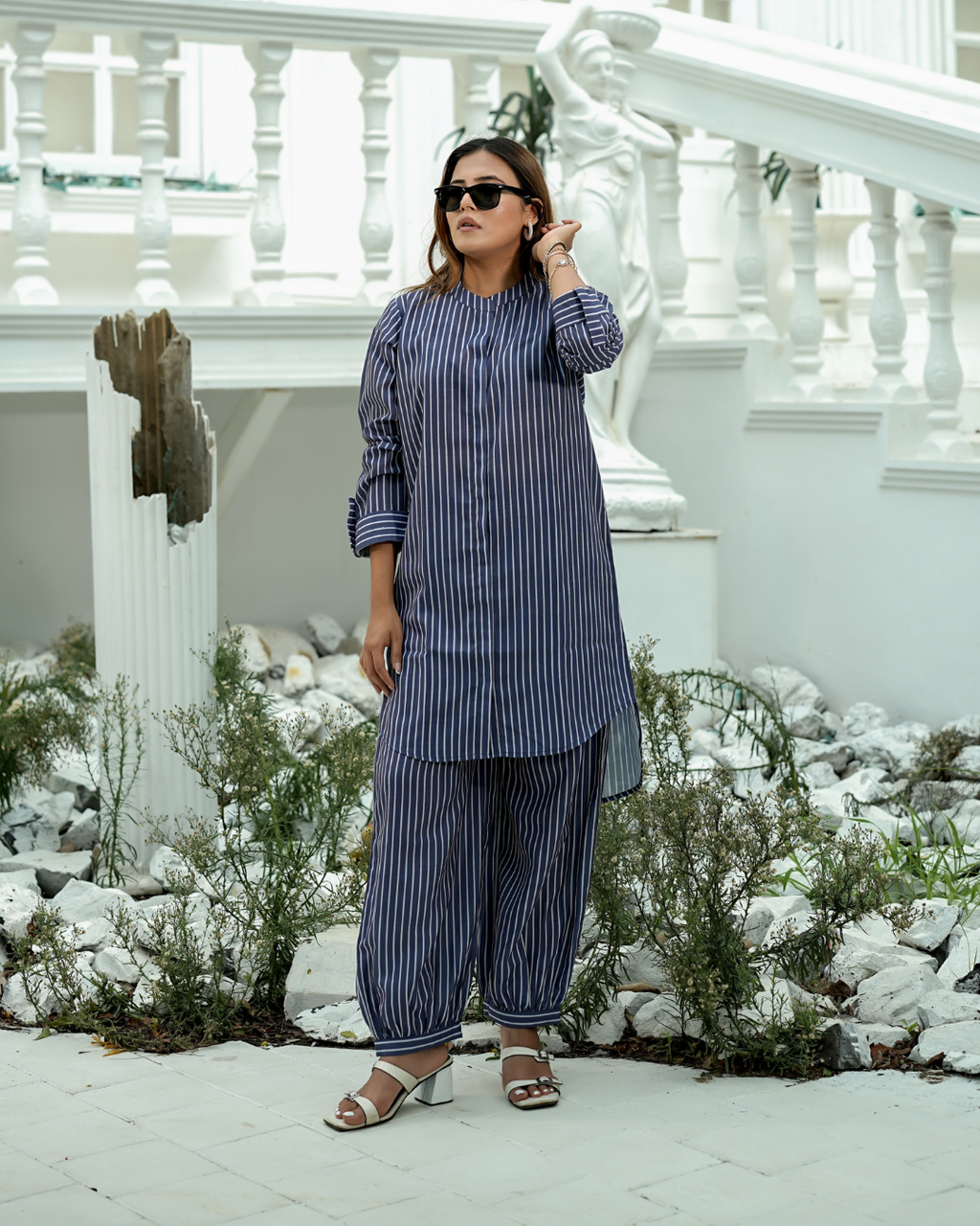 Midnight Stripe Co-Ord Set