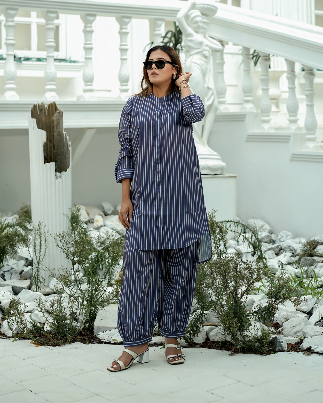 Midnight Stripe Co-Ord Set